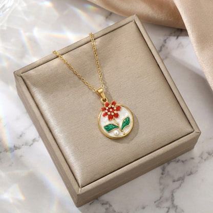 Ruby Medallion Necklace
