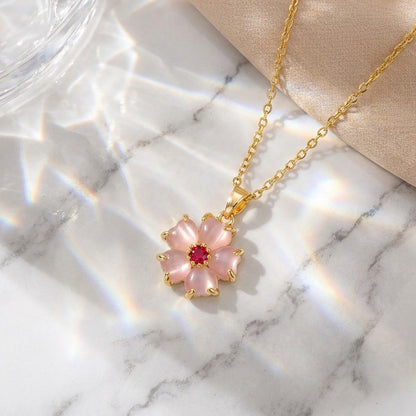Golden Sakura Necklace