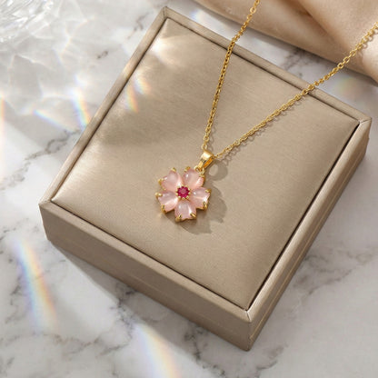 Golden Sakura Necklace