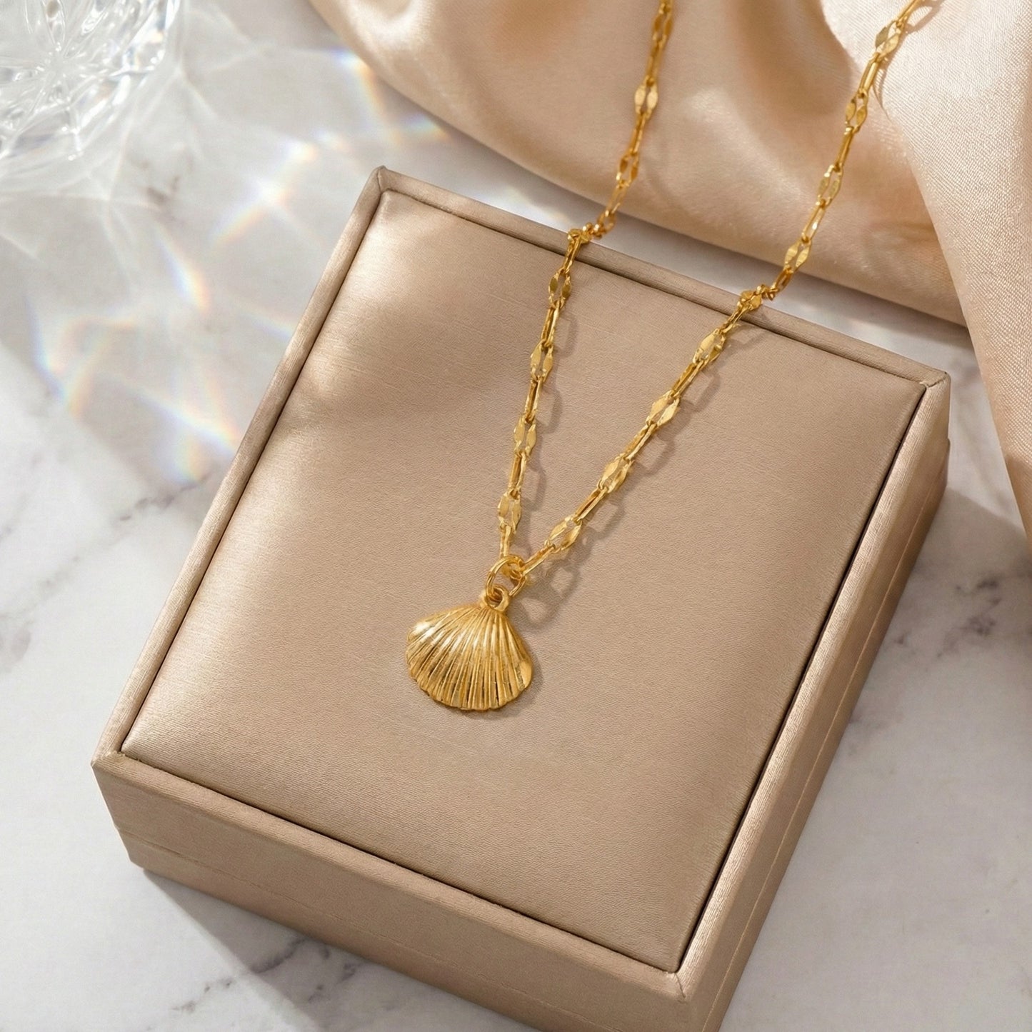 Sunlit Shell Necklace