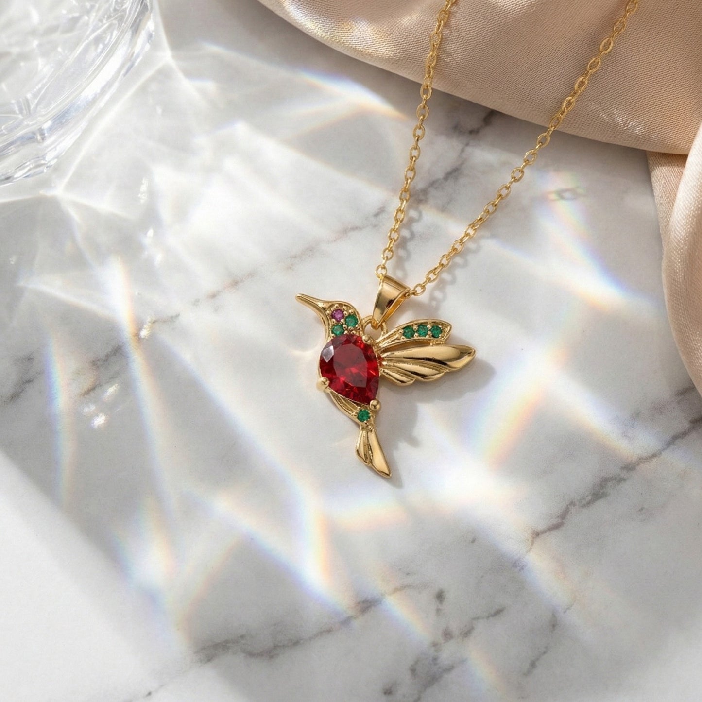 Ruby Flutter Necklace