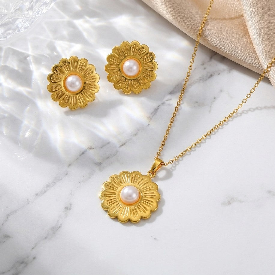Sunshine Blossom Pearl Set
