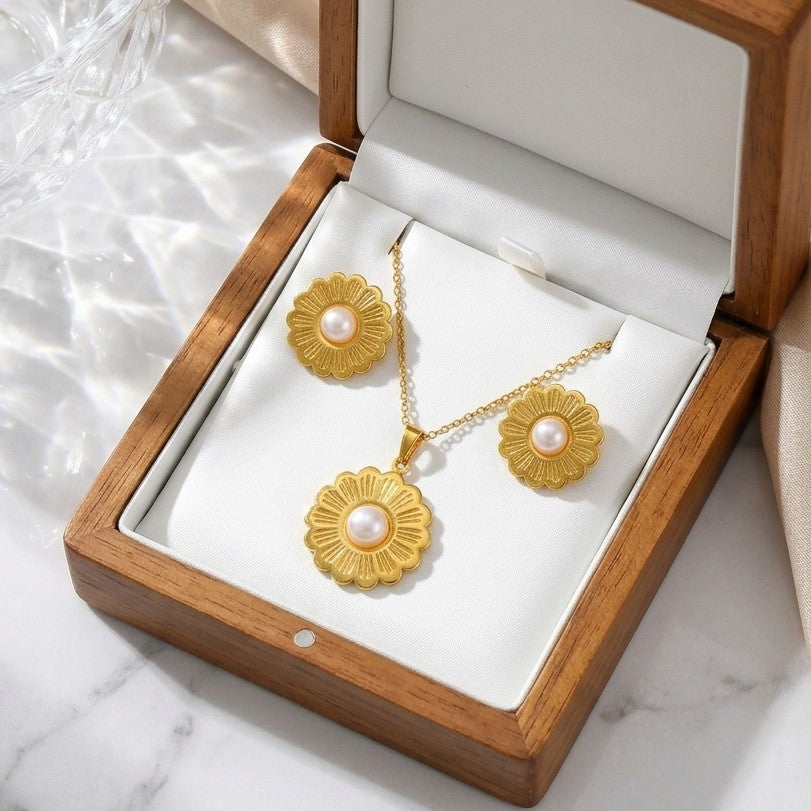 Sunshine Blossom Pearl Set