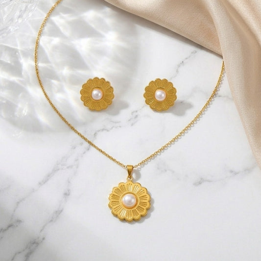 Sunshine Blossom Pearl Set