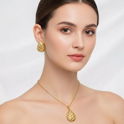 Golden Woven Drop Set