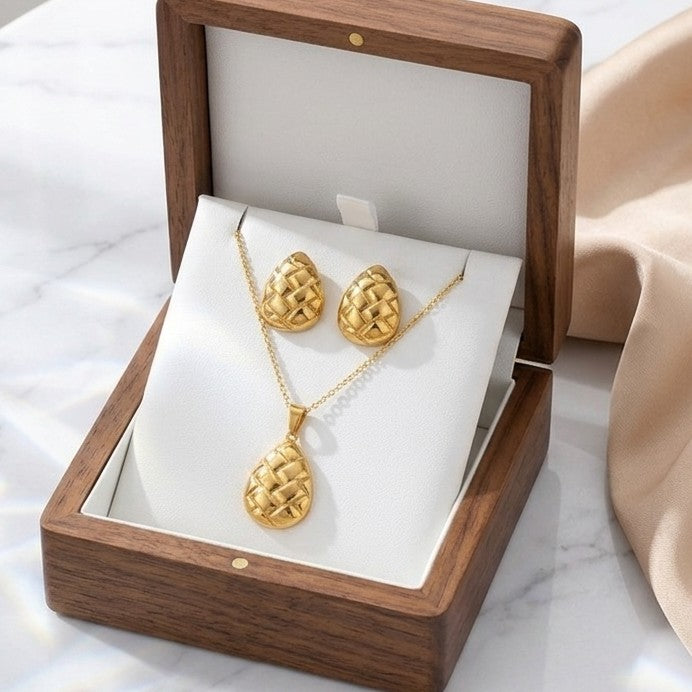 Golden Woven Drop Set