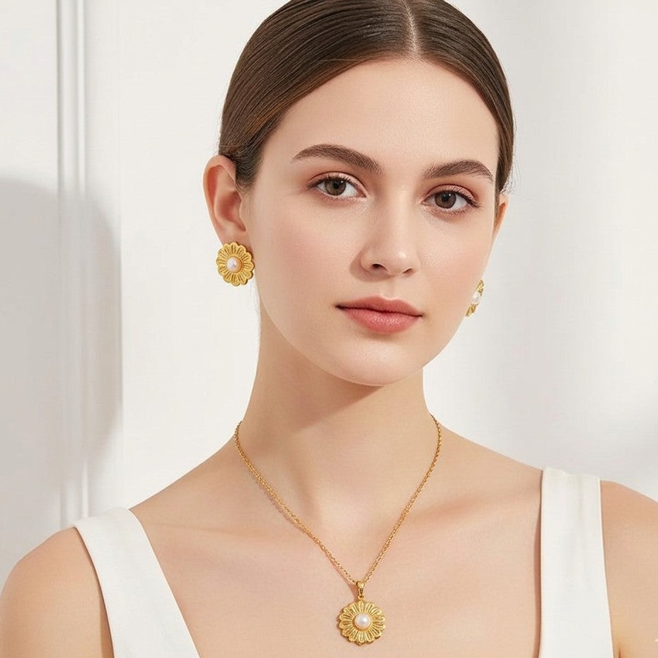 Sunshine Blossom Pearl Set