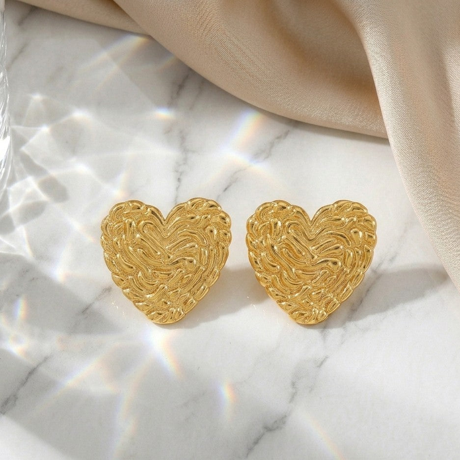Abstract Heart Studs