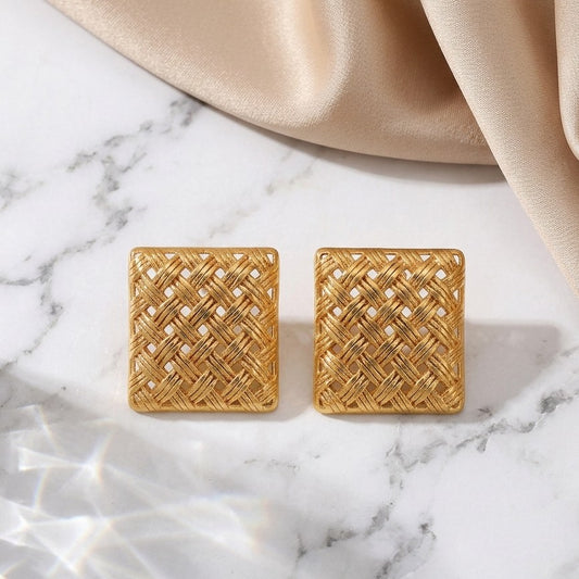 Luxe Weave Studs