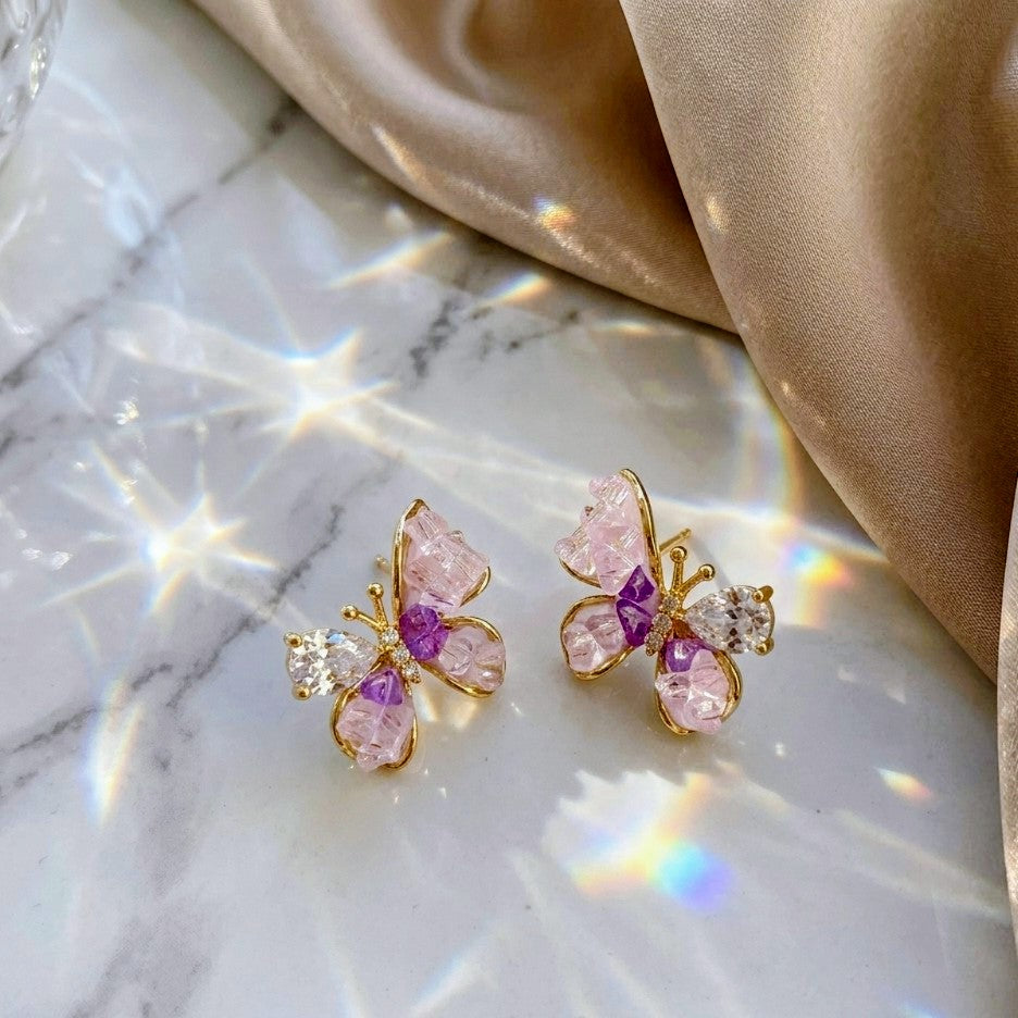 Amethyst Mosaic Studs