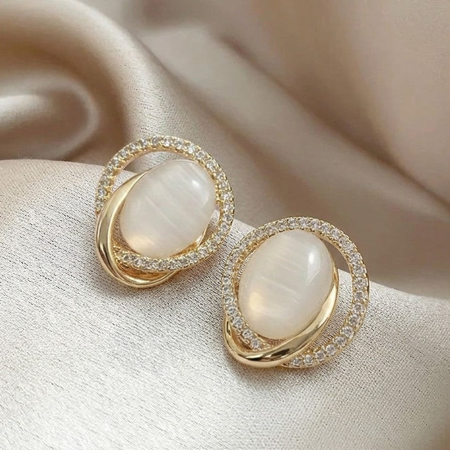 Saturn Pearl Studs