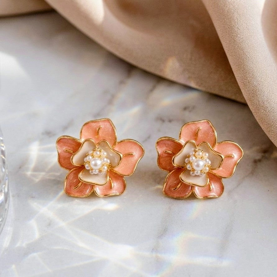 Blush Bloom Studs