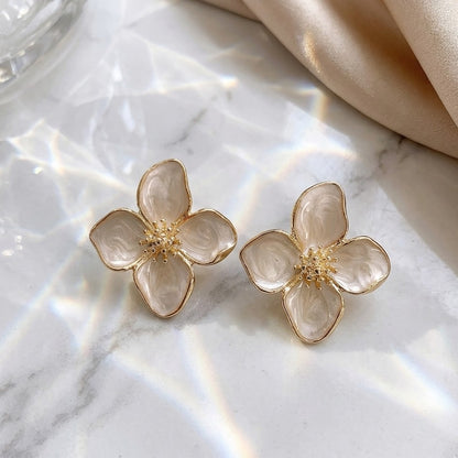 Marble Blossom Studs