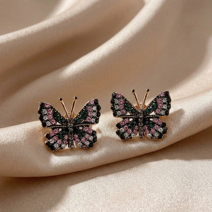 Midnight Butterfly Studs