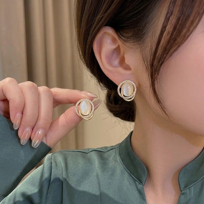 Saturn Pearl Studs