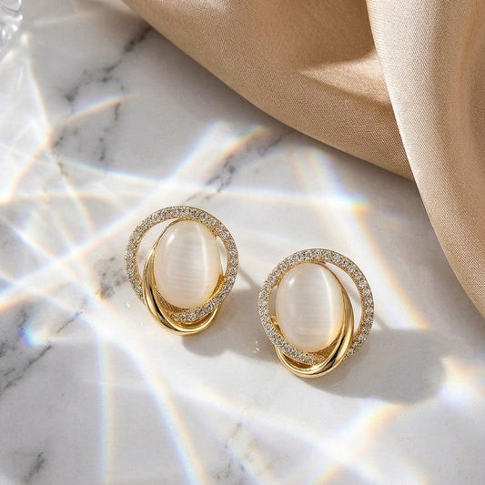 Saturn Pearl Studs
