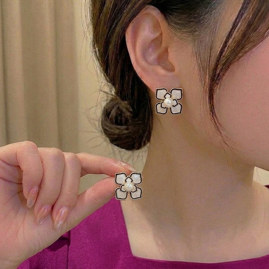 Noir Blossom Studs