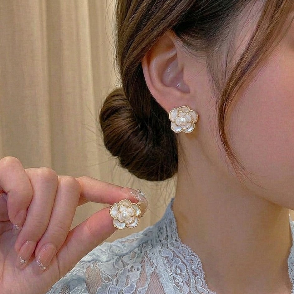 Ivory Blossom Studs