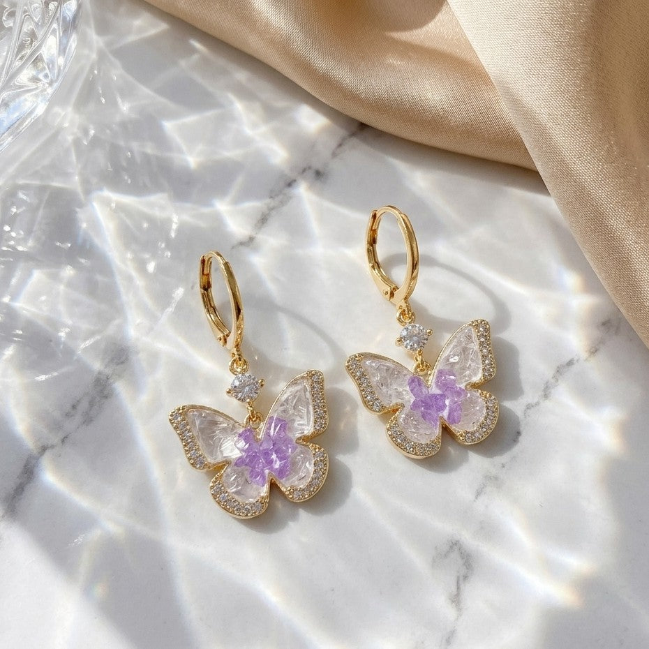 Lavender Glow Hoops