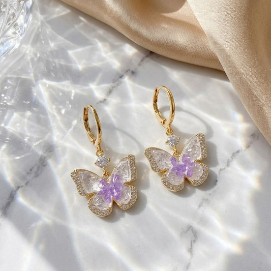 Lavender Glow Hoops