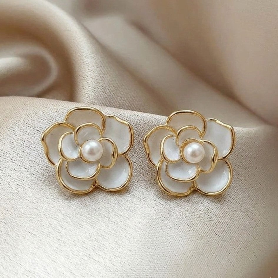 Ivory Blossom Studs