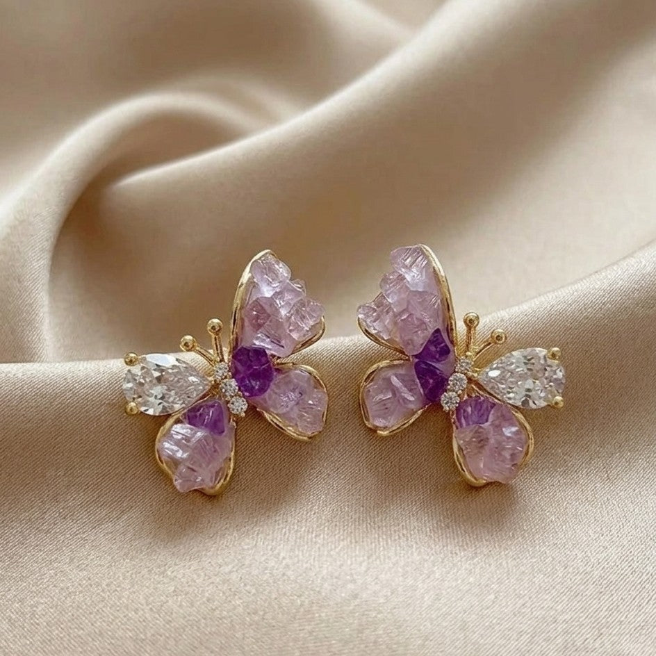 Amethyst Mosaic Studs