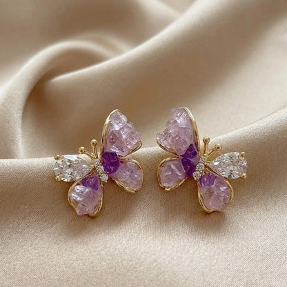 Amethyst Mosaic Studs