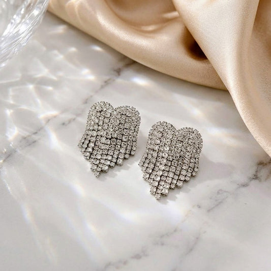 Crystal Heart Studs