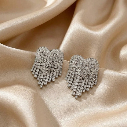 Crystal Heart Studs