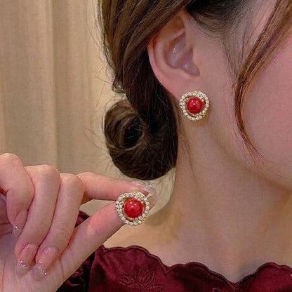 Crimson Orbit Studs