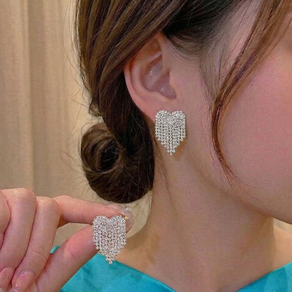 Crystal Heart Studs