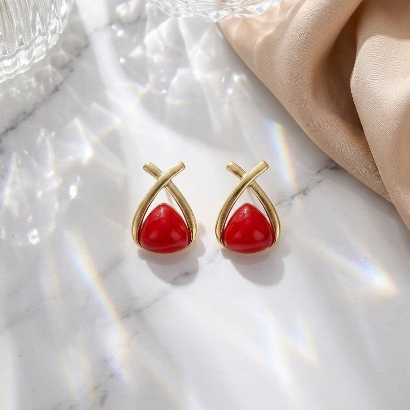 Ruby Aura Studs