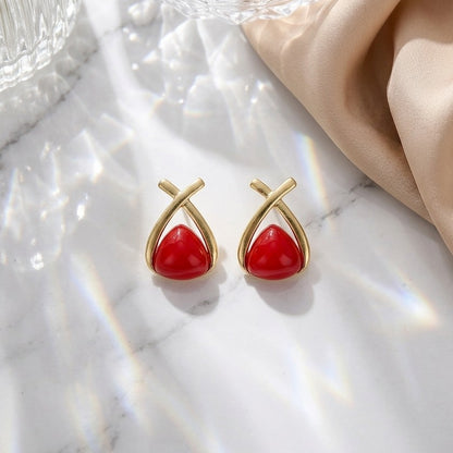 Ruby Aura Studs