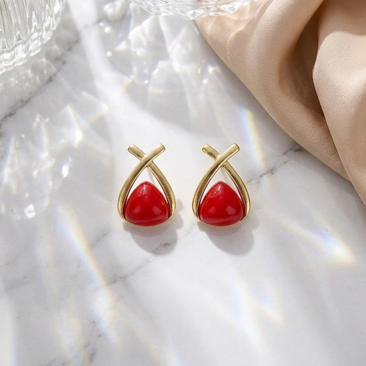 Ruby Aura Studs