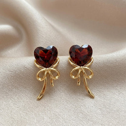 Ruby Ribbon Studs