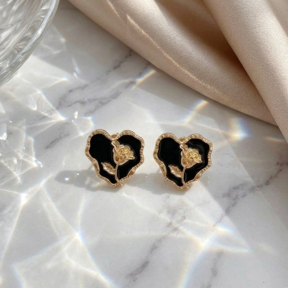 Noir Rose Studs