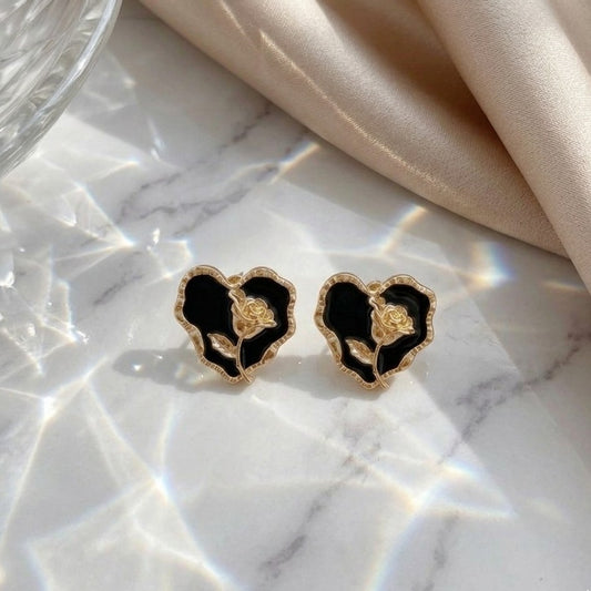 Noir Rose Studs