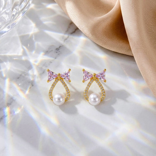 Lila Pearl Studs
