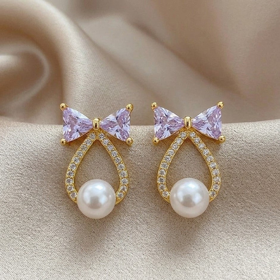 Lila Pearl Studs