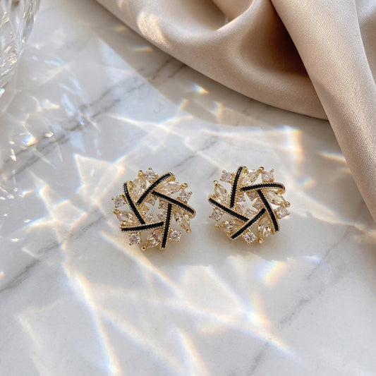 Ebon Crystal Studs