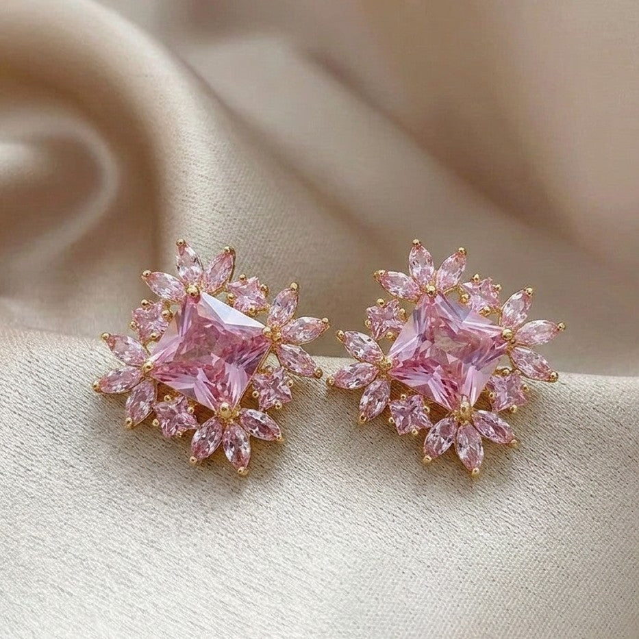 Roselle Crystal Studs