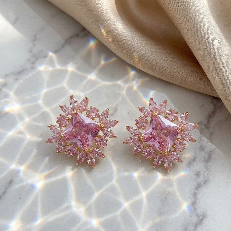 Roselle Crystal Studs