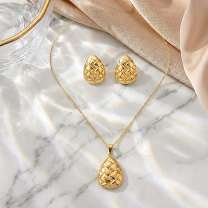 Golden Woven Drop Set