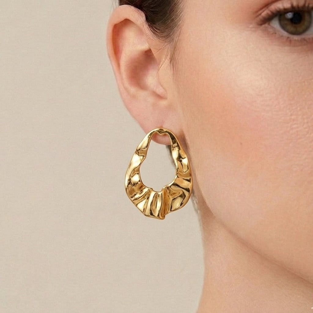Oval Hoop Studs
