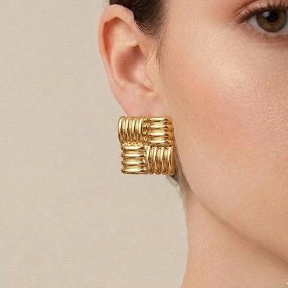 Gilded Grid Studs
