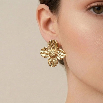 Sunburst Flower Studs