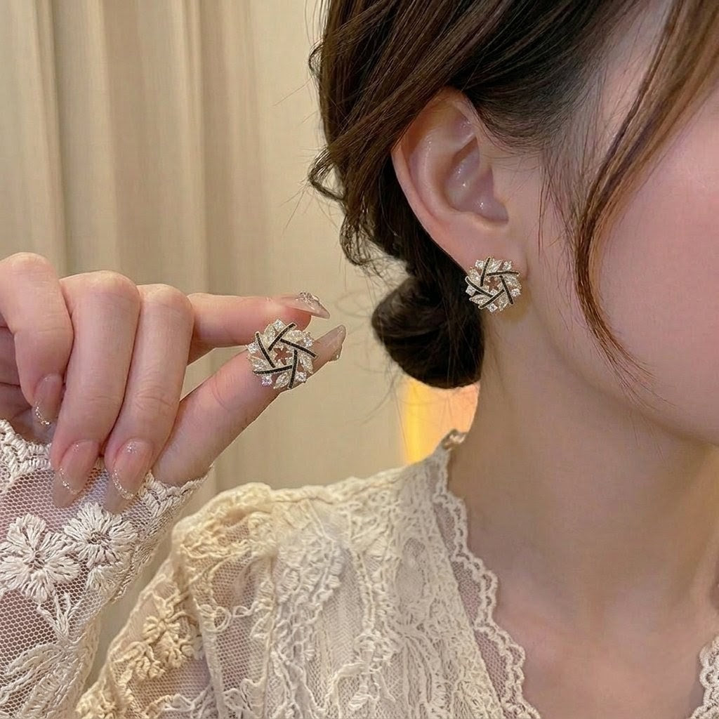 Ebon Crystal Studs