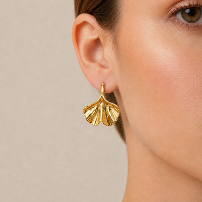 Ginkgo Leaf Studs