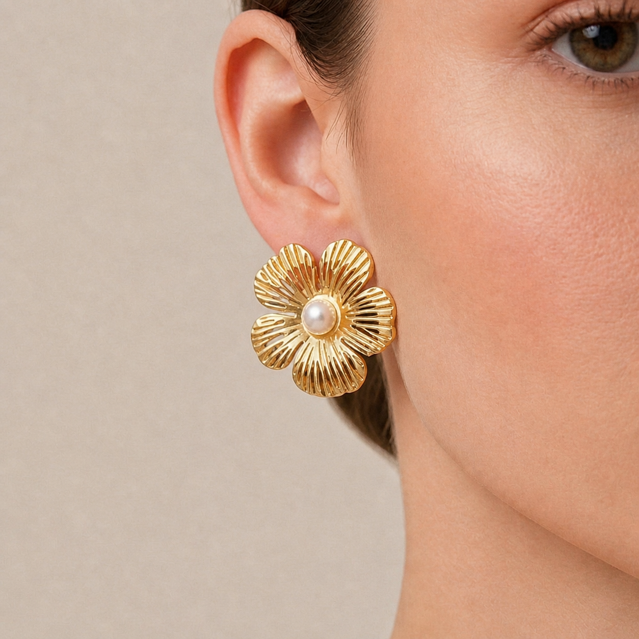 Floral Pearl Studs