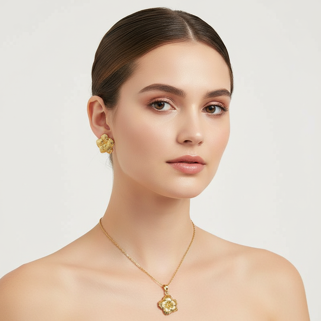 Golden Hibiscus Bloom Set